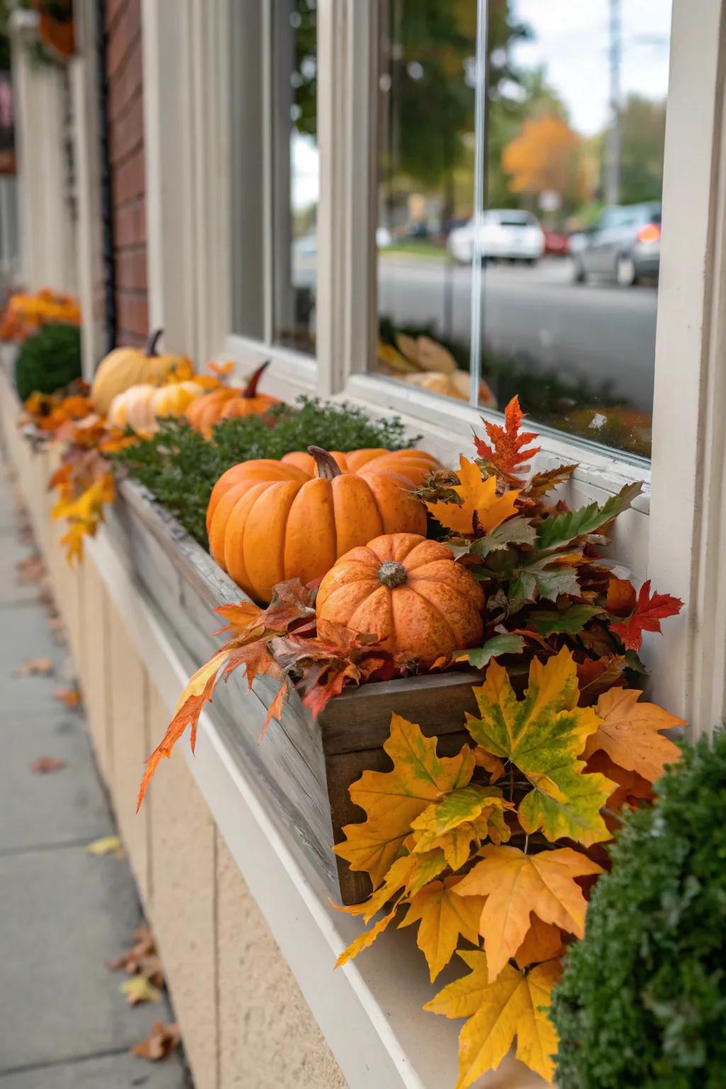 Seasonal sculptures lend a whimsical charm to your window box