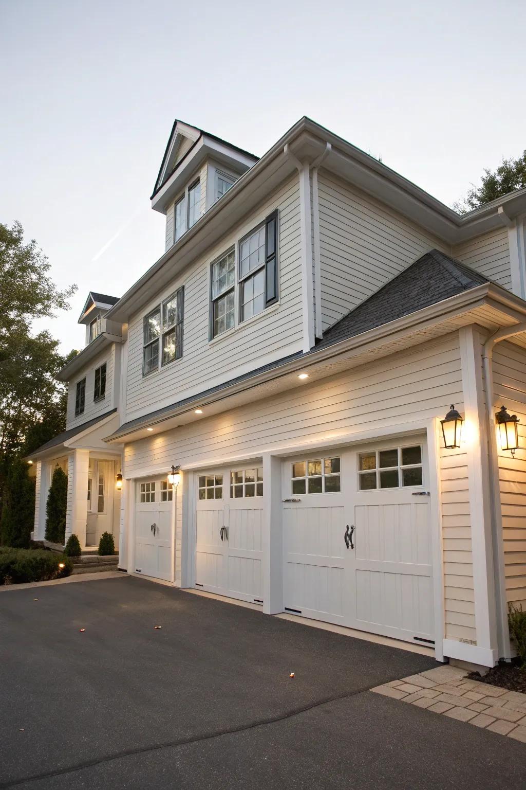 A two-story garage providing extra living space and usefulness.