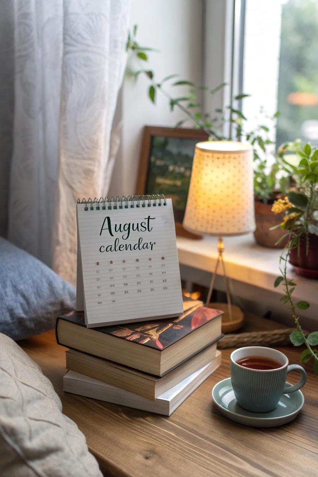 Elevate your spirit with motivational sayings featured in your calendar.