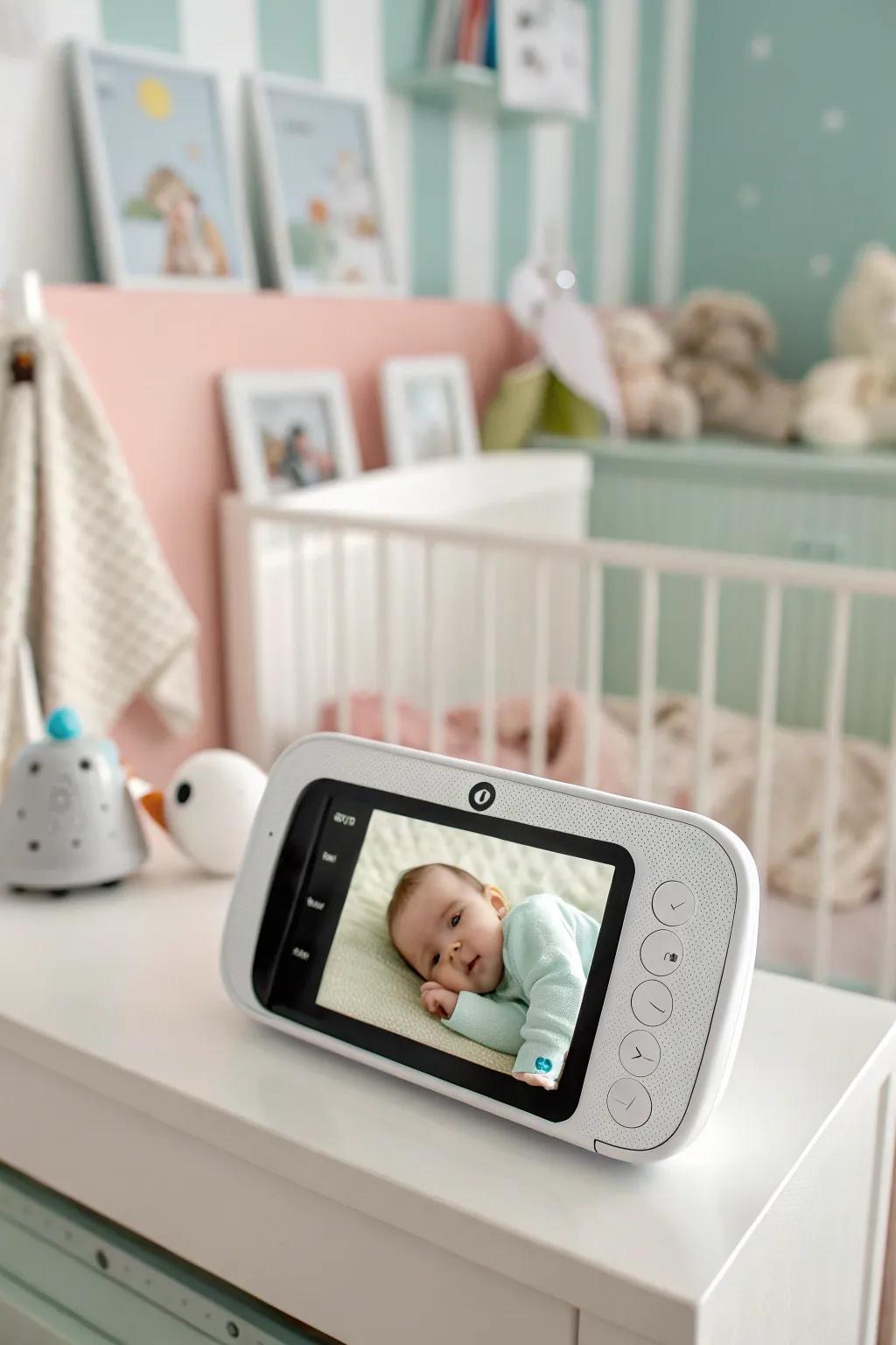 A contemporary infant monitor offering reassurance.