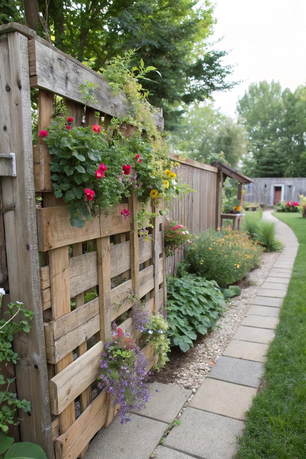 Pallet surrounds are a budget-friendly DIY project with rustic charm.