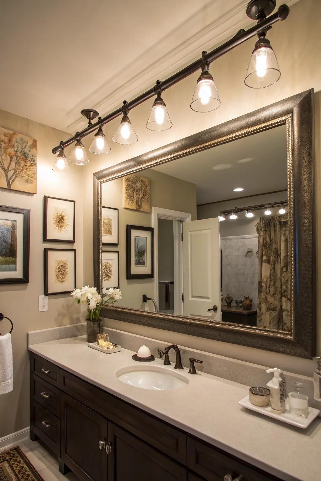 Adjustable spotlights present tailored lighting solutions.