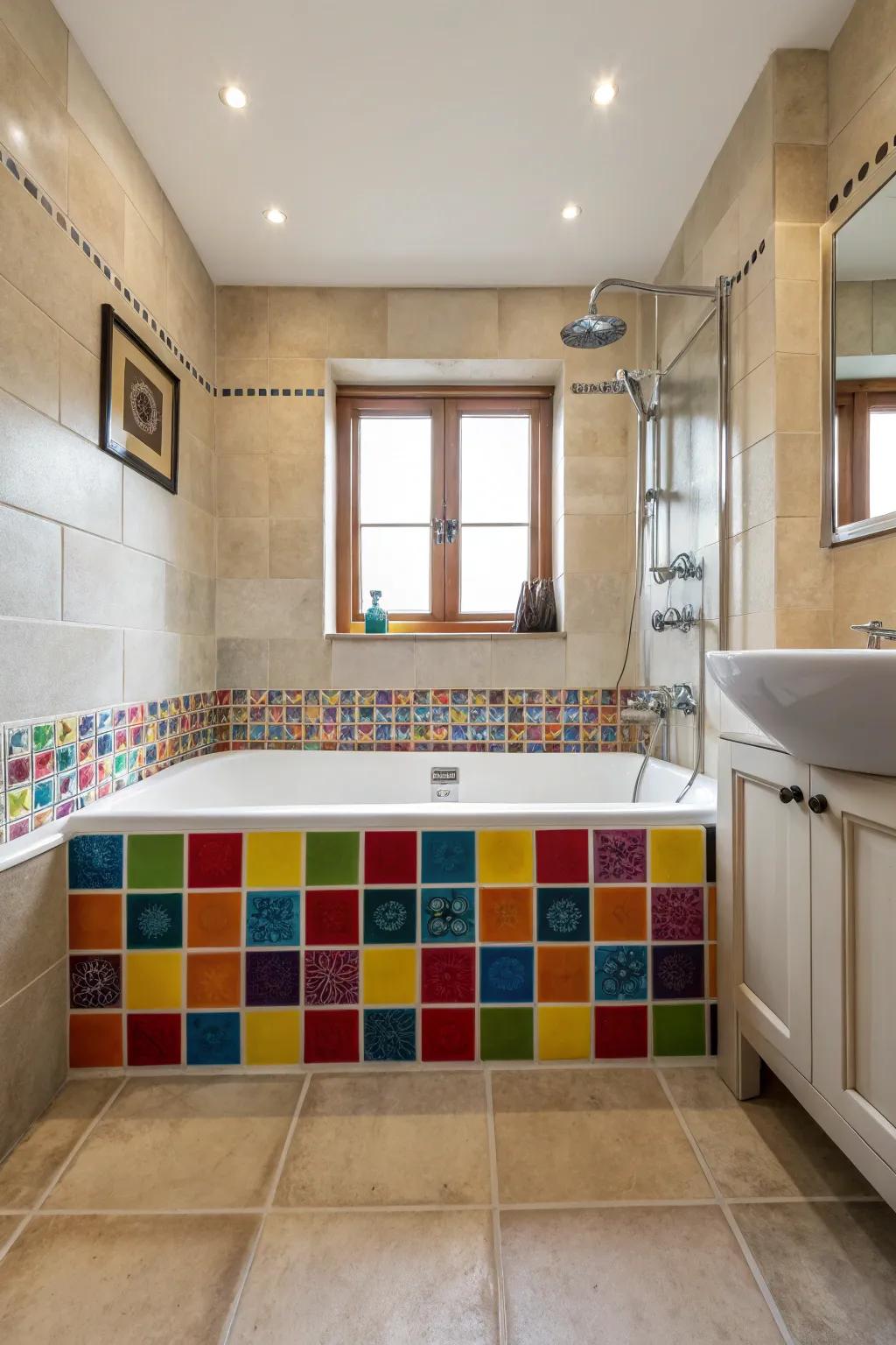 Feature coverings create a striking focal point around your bathtub.