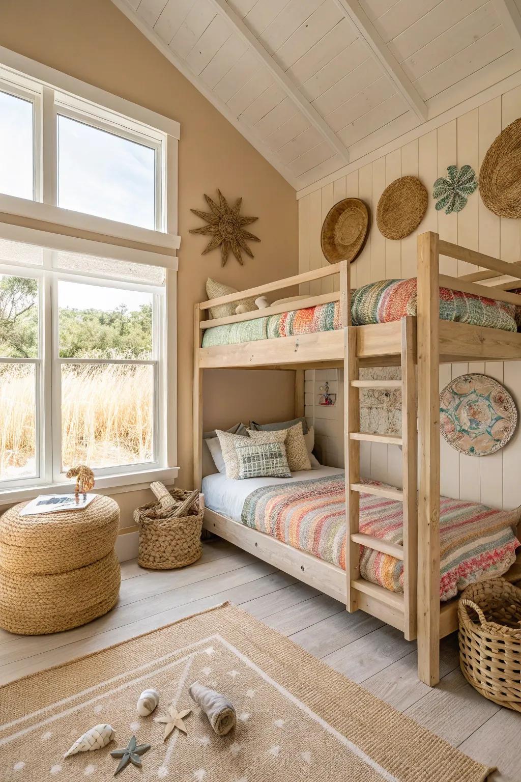 Capture the spirit of the shore with beachfront hues.