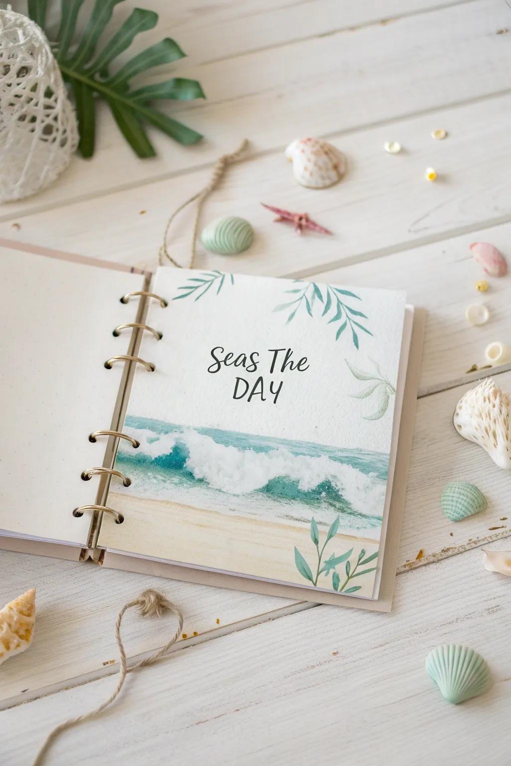 Embody the marine spirit via lyrical coastal sentiments within your scrapbook.
