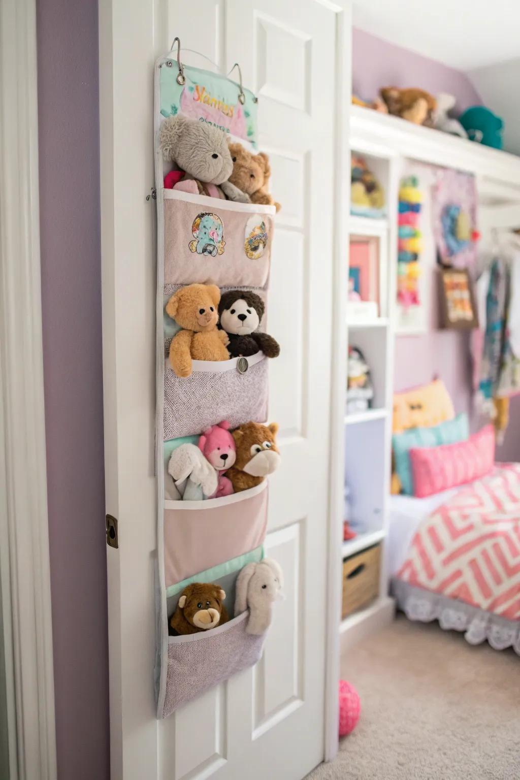 Over-the-door organizers are ideal for preserving area.