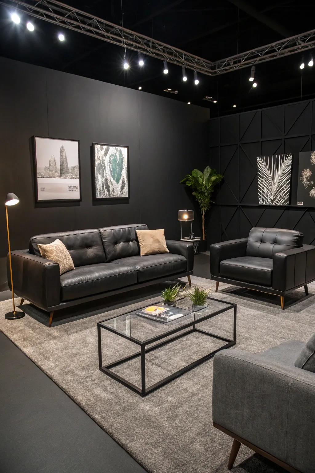 Up-to-date furnishings that enhance the depth of dark.