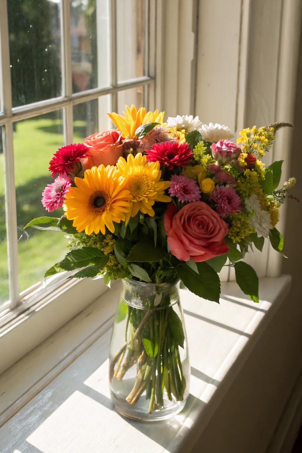 A vibrant collection of blooms ideal for celebrations.