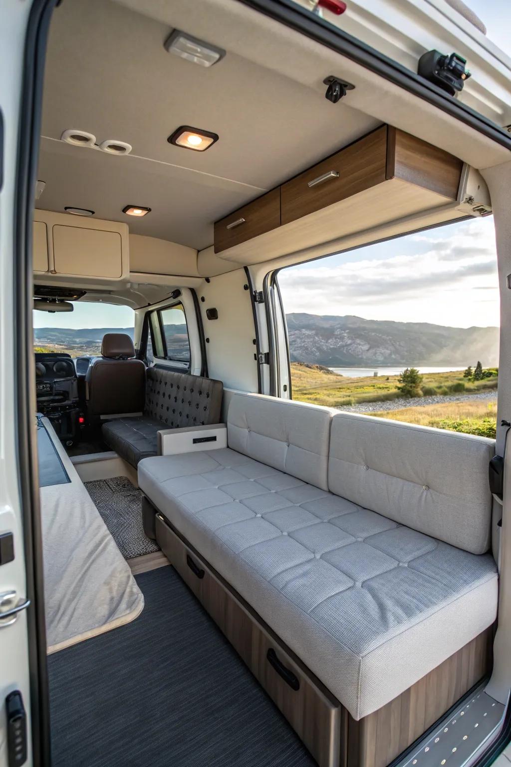 L-couch pullout beds perfectly blend comfort and practicality in a single design.