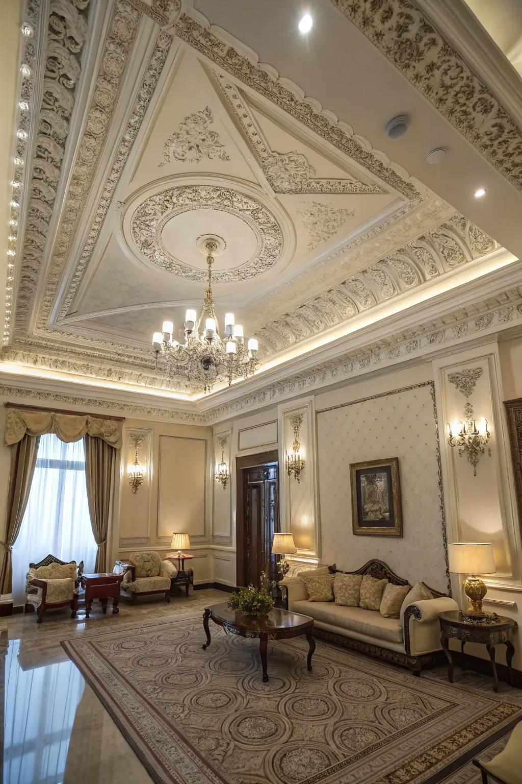 Border trims offer a smooth and polished shift from wall to ceiling.