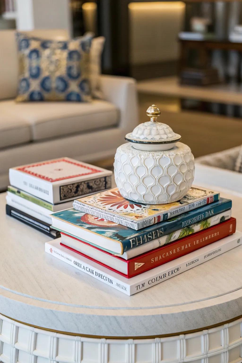 Books infuse a personal, intellectual essence into your table.