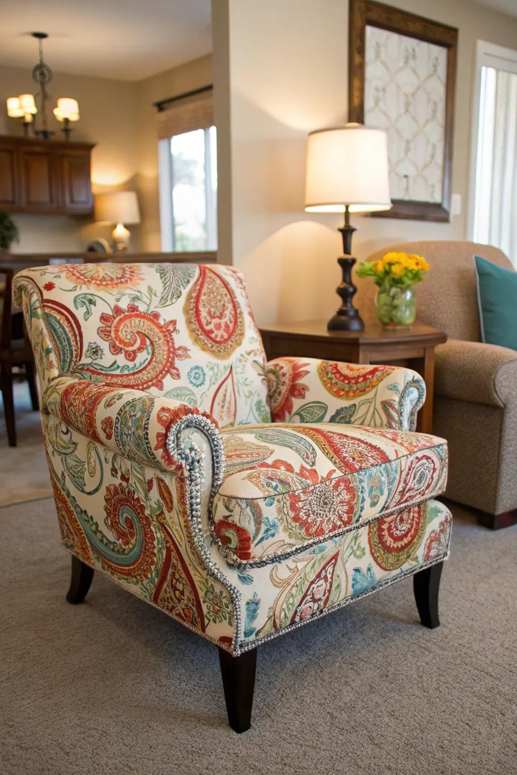 An emphasize seating can be the highlight of your decor.