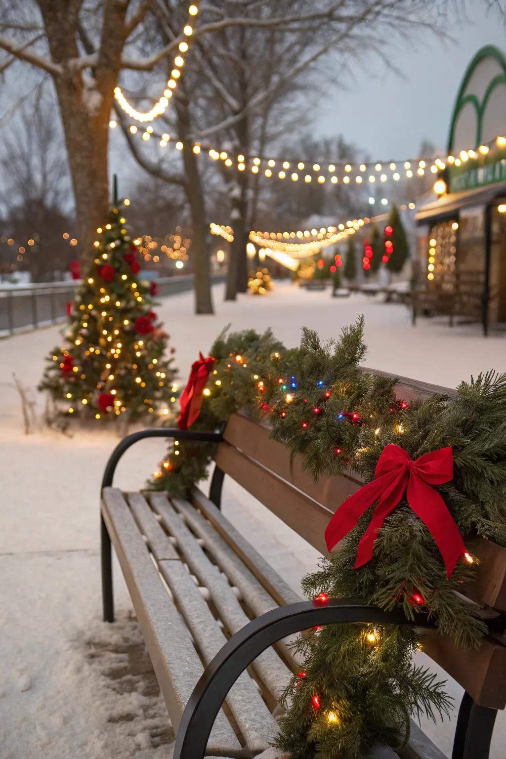 Greenery enhances the organic charm of holiday decorations.