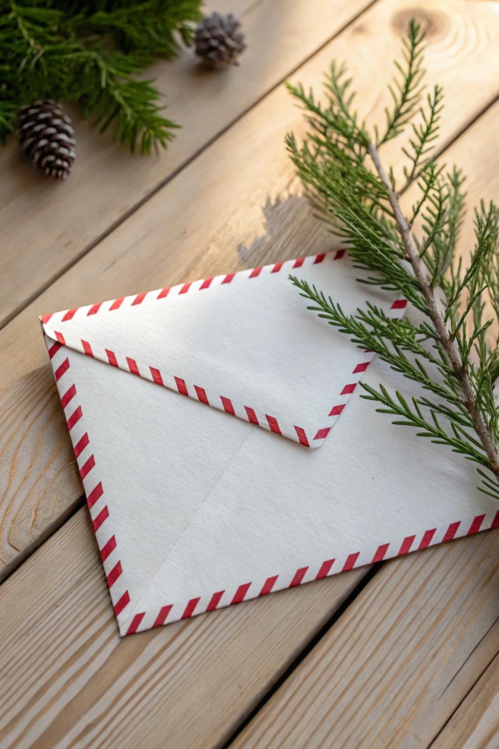 Include a whimsical twist to your holiday correspondence with sweet treat stripes!