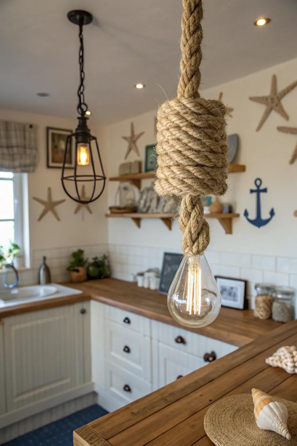 Twine fixtures bring a taste of nautical adventures to your kitchen.