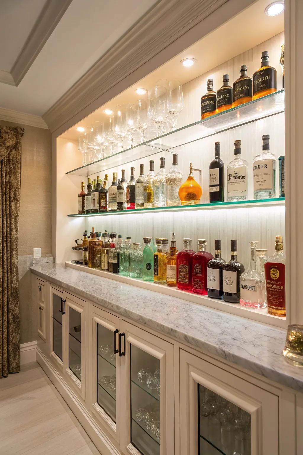 Artistic arrangements make your bar a feast for the eyes.