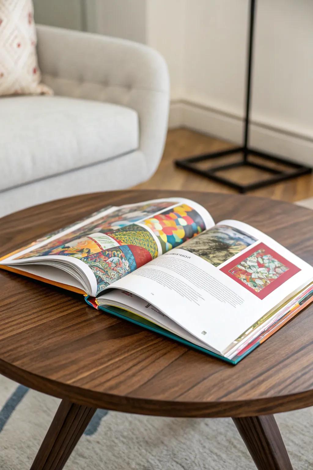 An unfolded book enriches your décor with an interactive aspect.