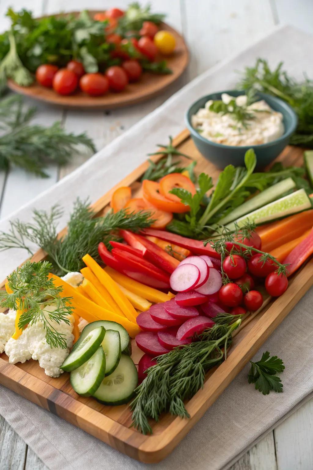 Celebrate summer with a colorful, garden-fresh cold plate.