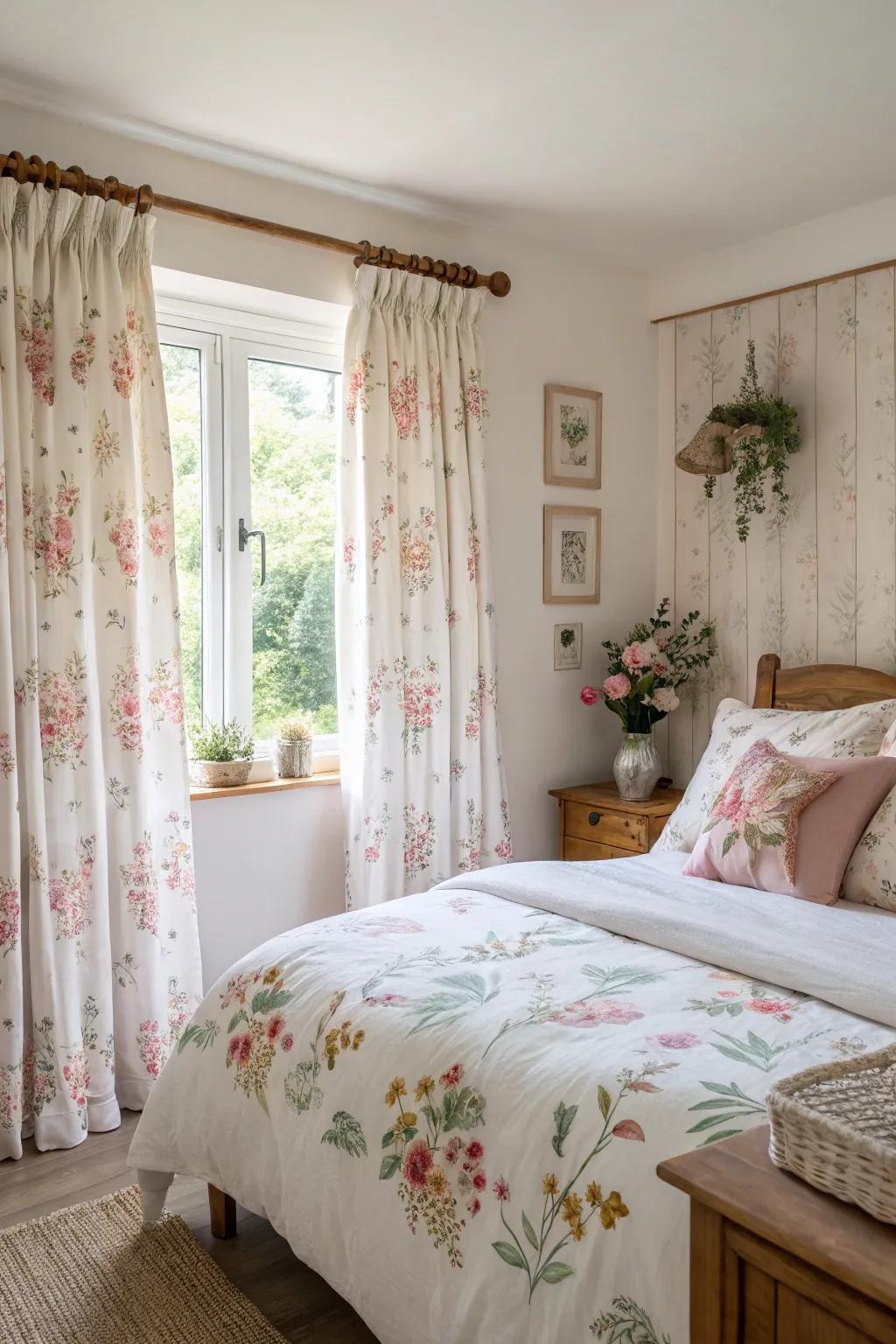 Floral patterns bring a hint of nature indoors.