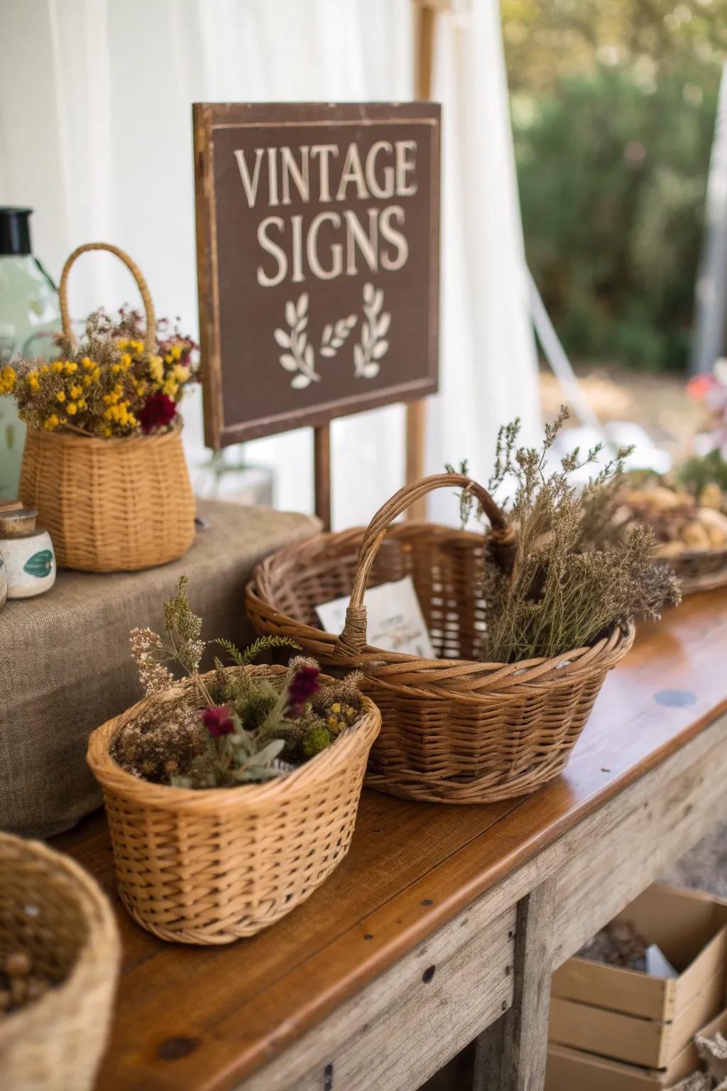 Country-style ornaments contribute an intimate and genuine feel.