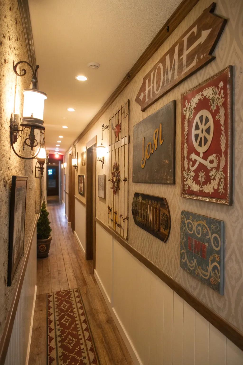 Timeless signage imparts character and sentimental appeal.