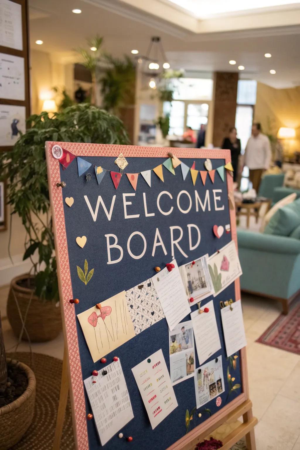 A participatory display encourages visitors to contribute their own unique touch.