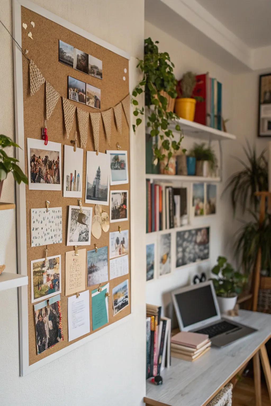 A collage-designed poster bringing a handcrafted vibe to a workspace.