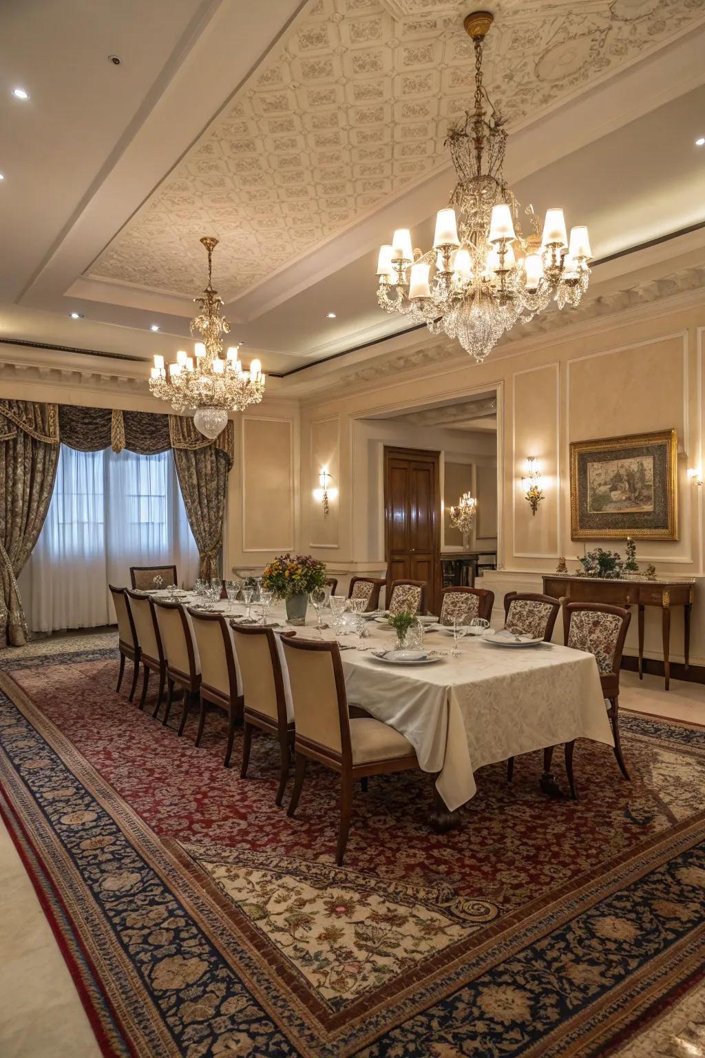 Bring in classic elegance with a Persian-patterned rug.