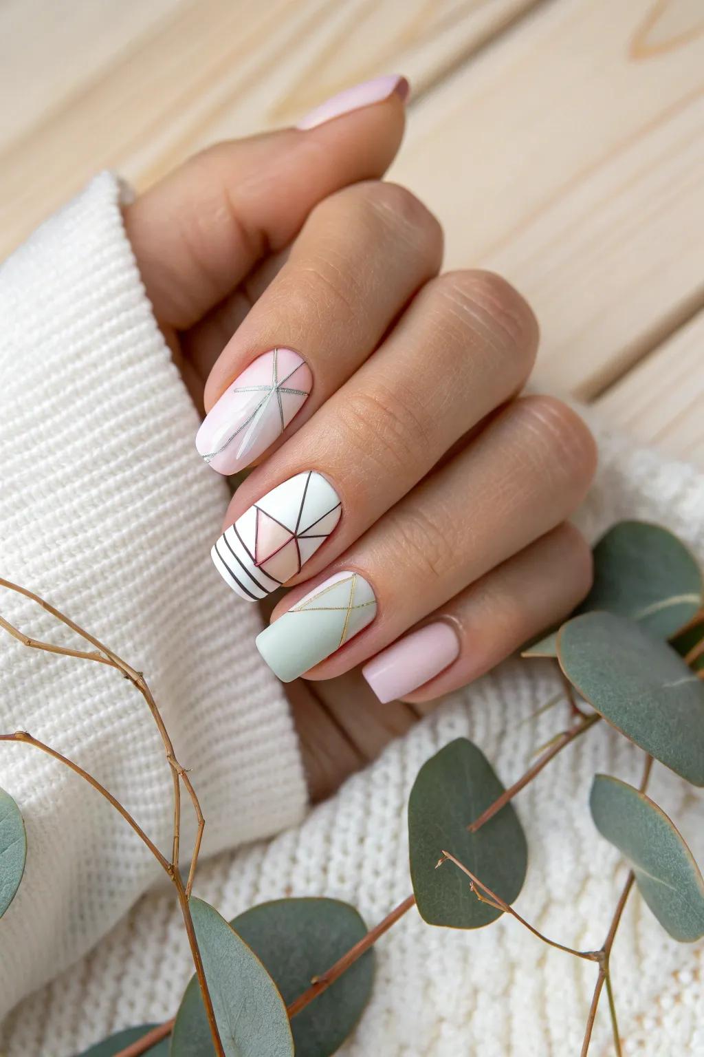 Elevate your nail presentation with sleek formalistic arrangements—where minimalism converges with artistry!