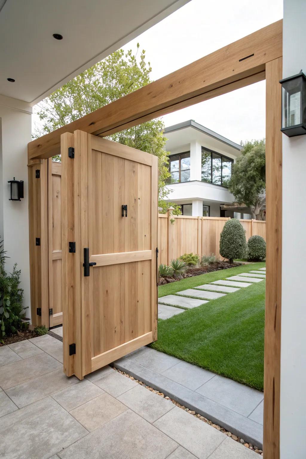 A minimalist design resulting in a refined, modern entrance.