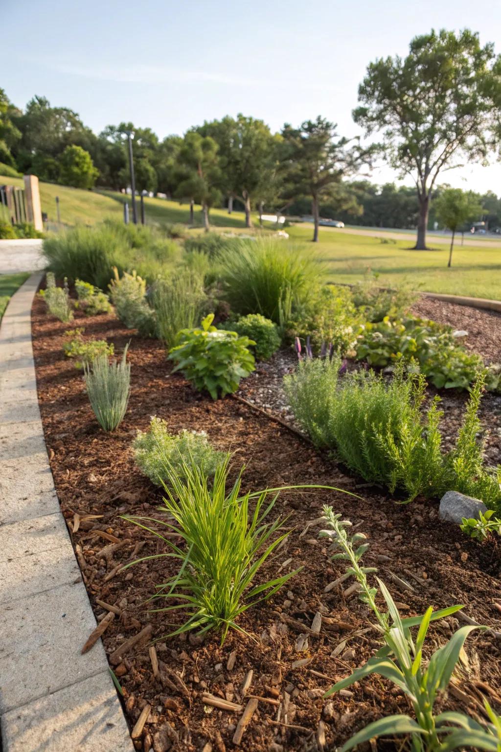 Soil cover aids in retaining soil moisture and ensures your garden looks its finest.