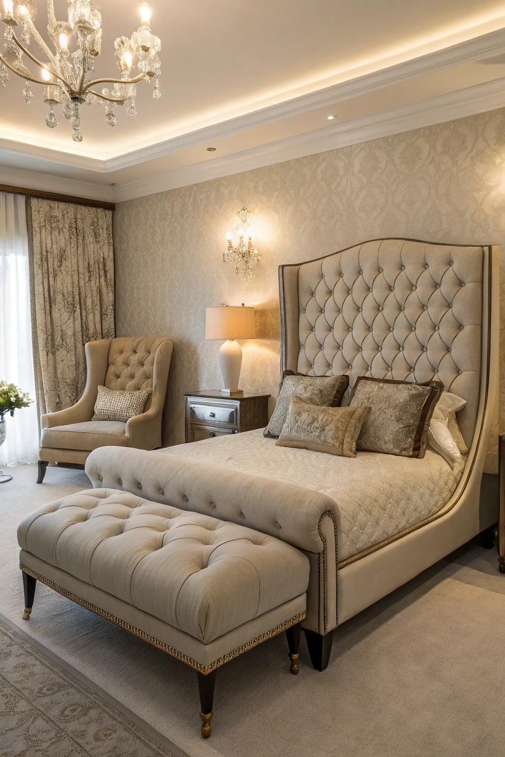 Fashionable Furnishings create a refined and unified aesthetic.