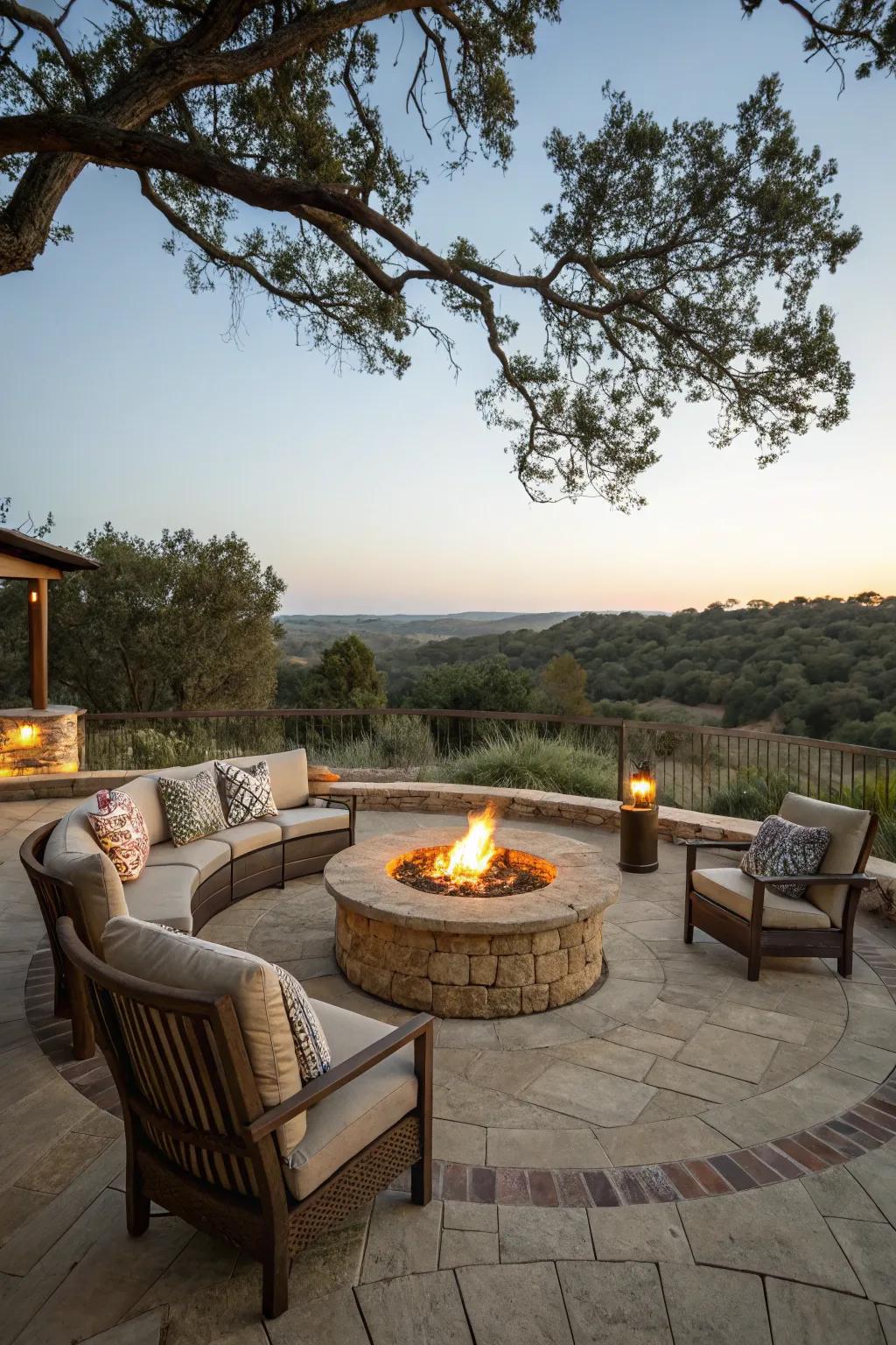 Fire features bring warmth and mood to any patio.