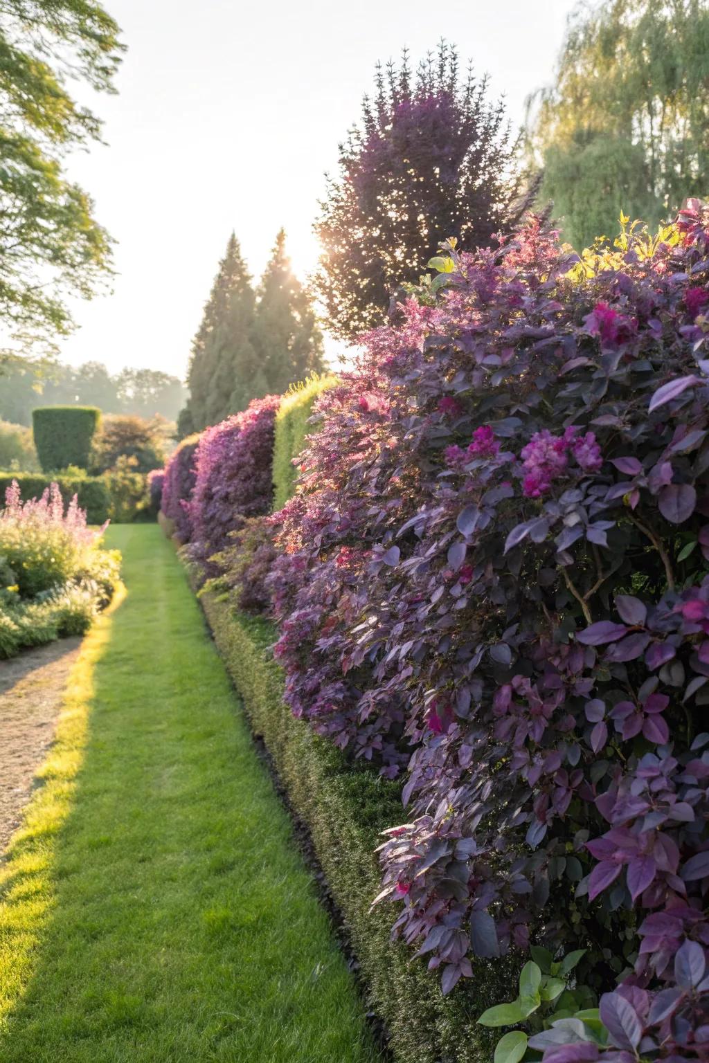 Crimson Fringe Flower infuses vivid color into your hedge layout.