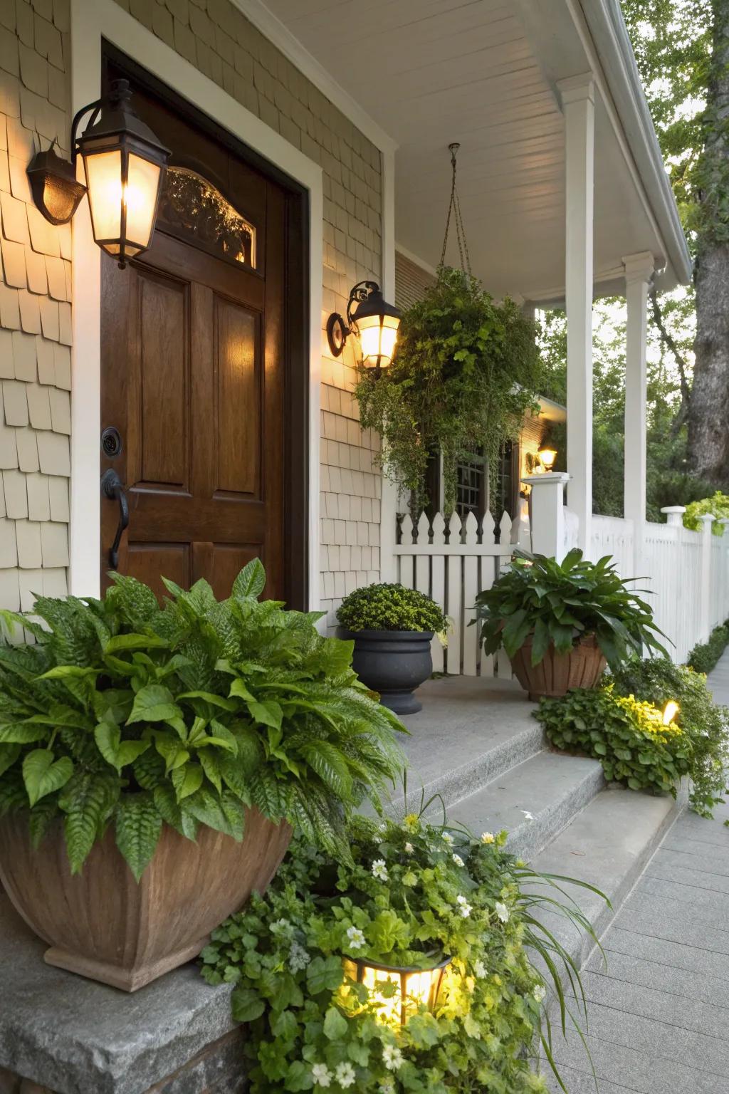 Where nature and design meet with greenery and lighting.