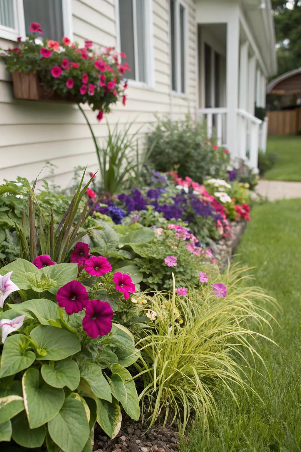 Add texture by combining Blomsies with complementary plants.