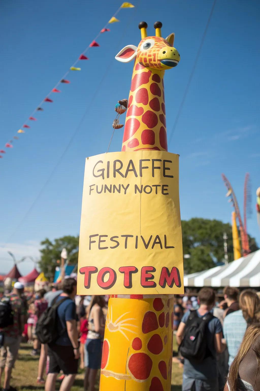 Totems showing animals introduce a fun element to any festival meetup.