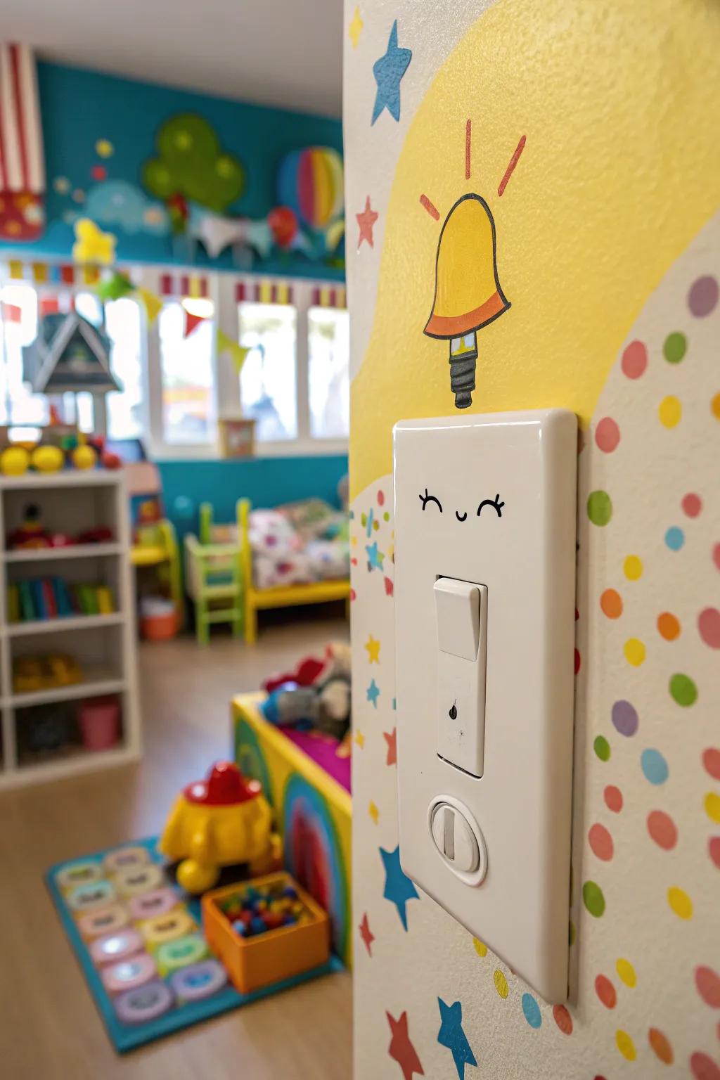 A winking face cover adds playful character to any switch.