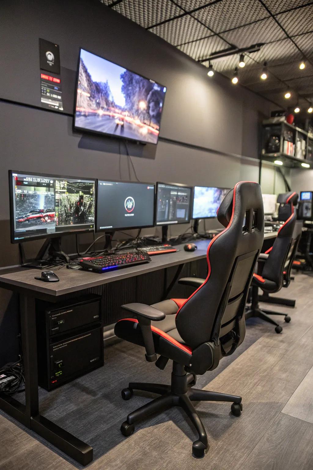 A panoptic configuration begets a command-center aesthetic for engaging gameplay.