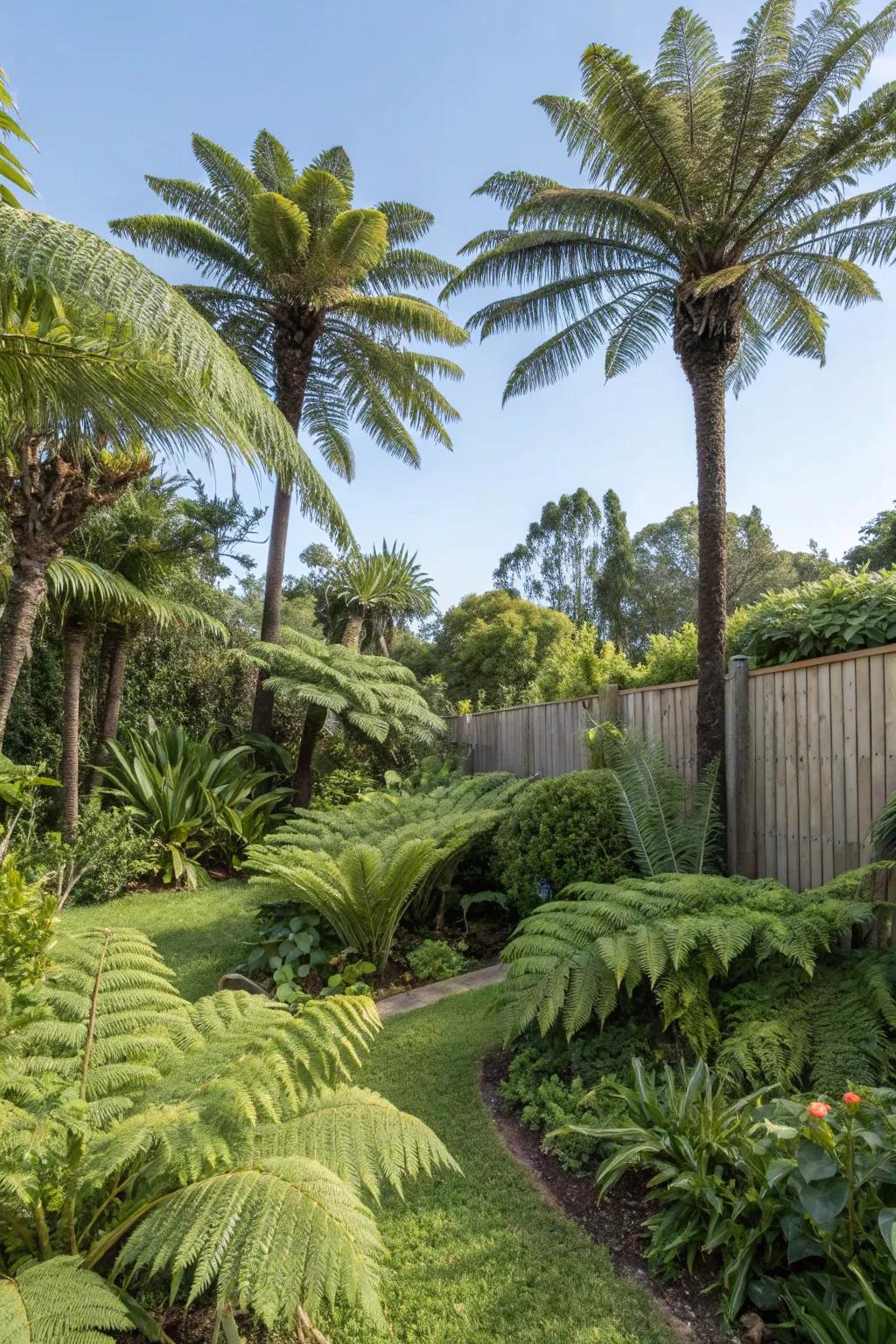 An exuberant tropical oasis, brimming with vibrant foliage.