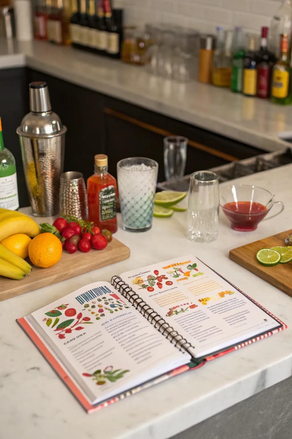 A cocktail instruction manual is vital for any mixologist.