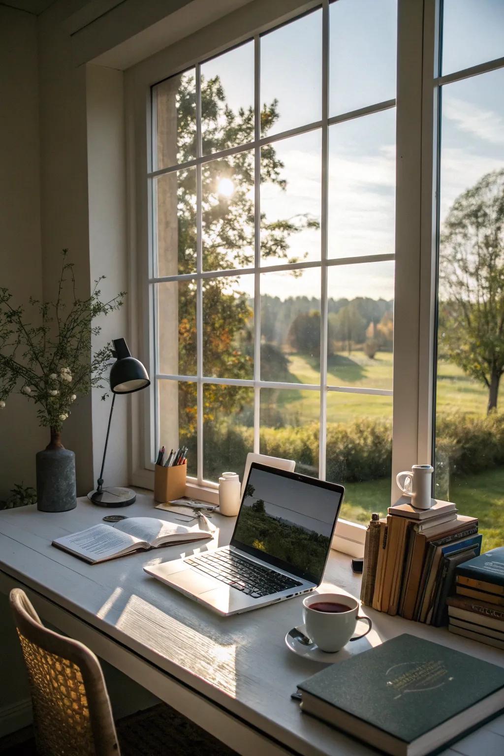 Sunlight boosts productivity and creates an inspiring atmosphere.
