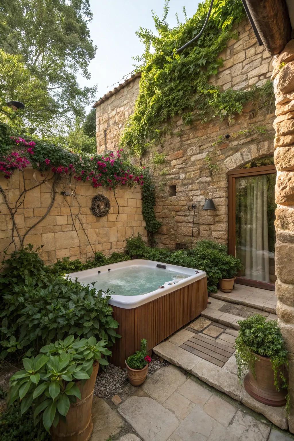 Stone walls offer durability and harmonize beautifully with nature.