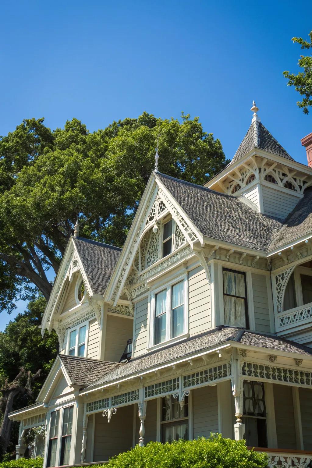 Classy gable touches bring charm to this traditional house.
