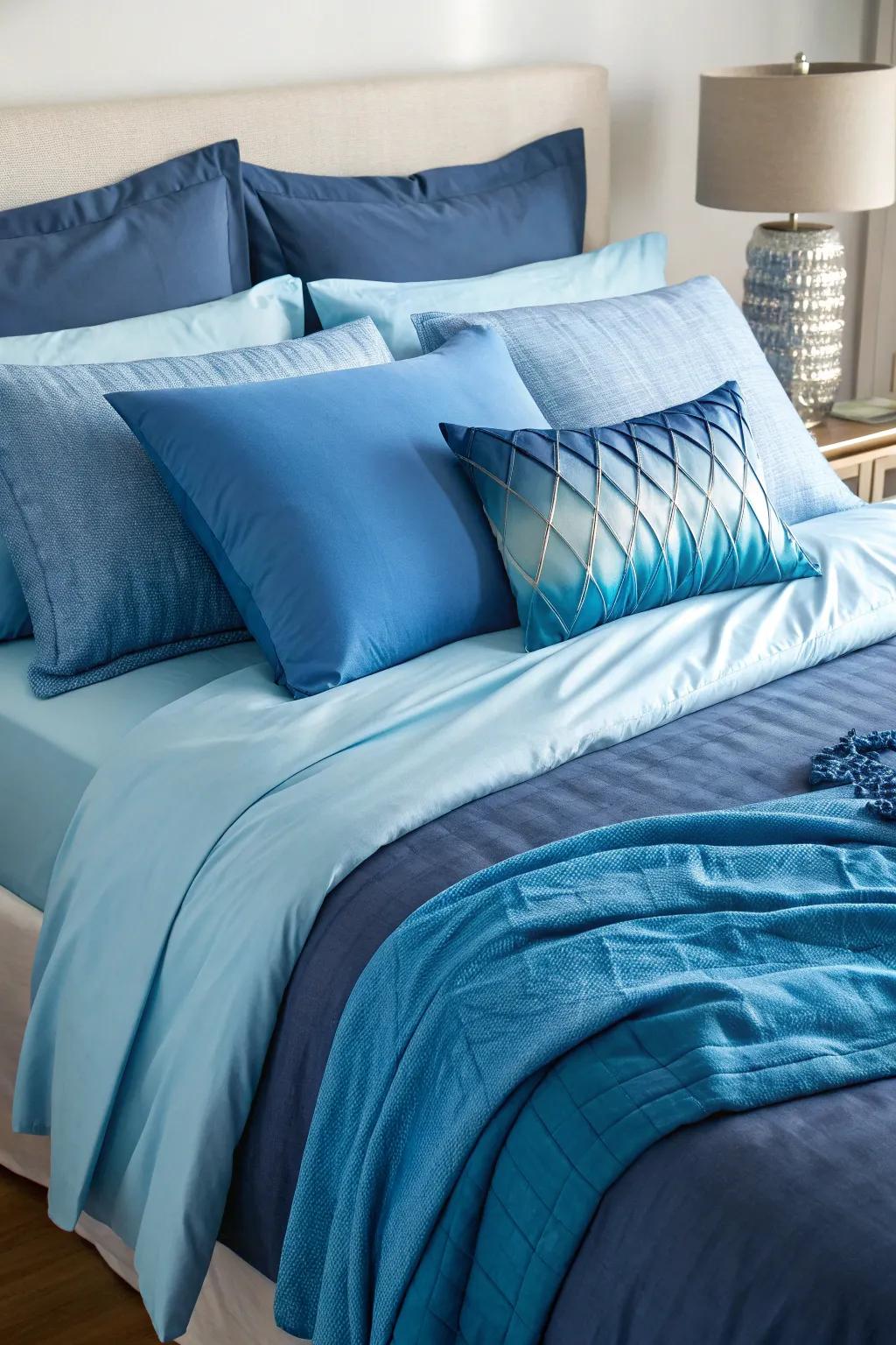 Monochromatic bedding cultivates peace and harmony.