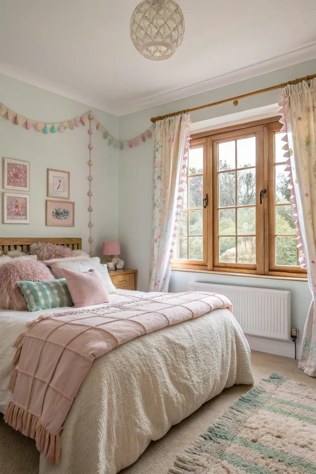 Muted frames contribute a subtle hint of color to your space.