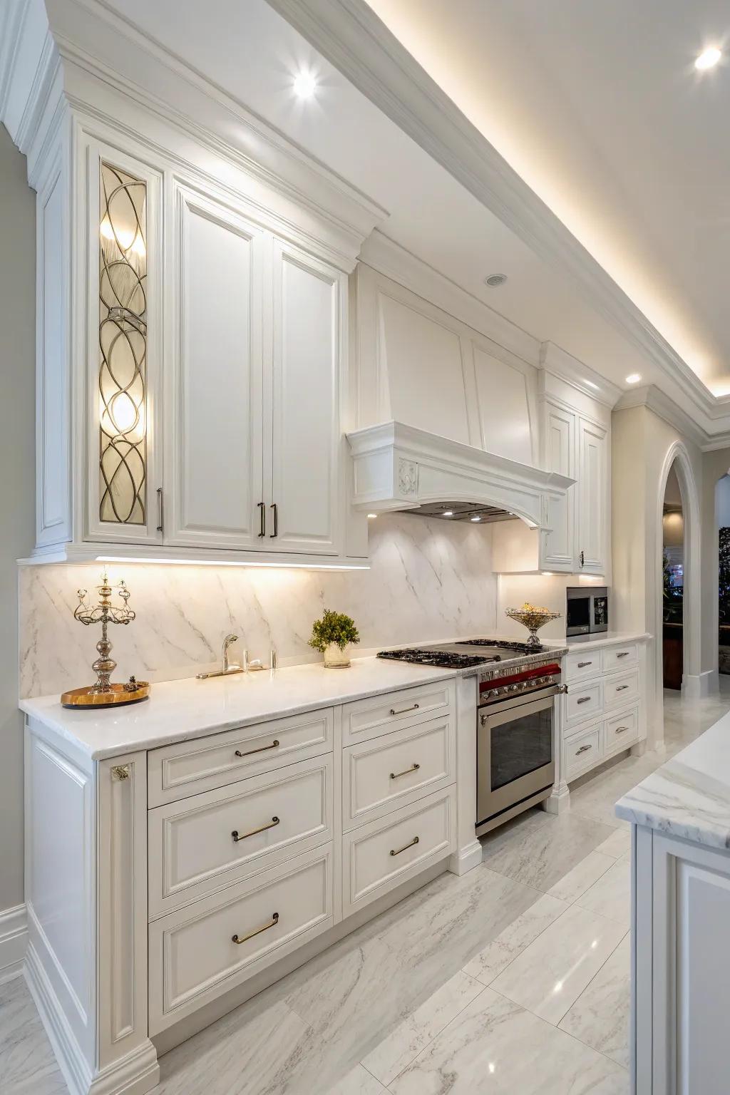 All-white kitchens are ageless and stylish.