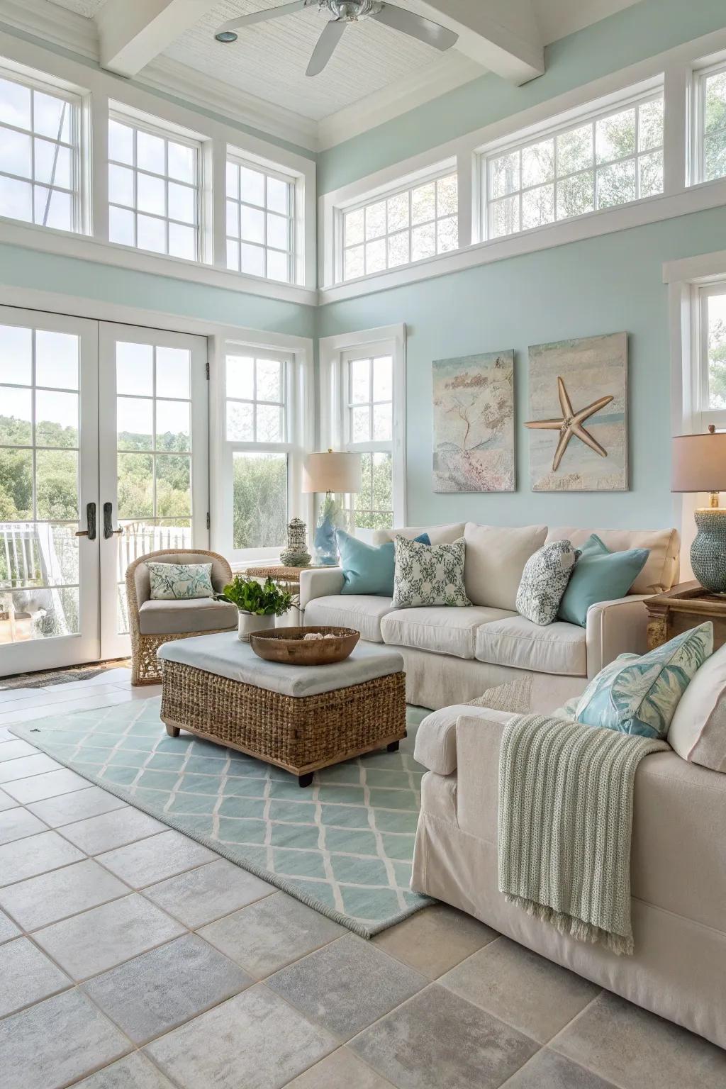 Porcelain tiles deliver a refreshing, robust choice for stylish living room designs.