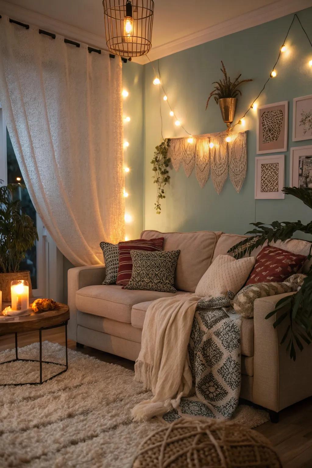 Adjustable lights provide adaptability in establishing the ideal ambiance.