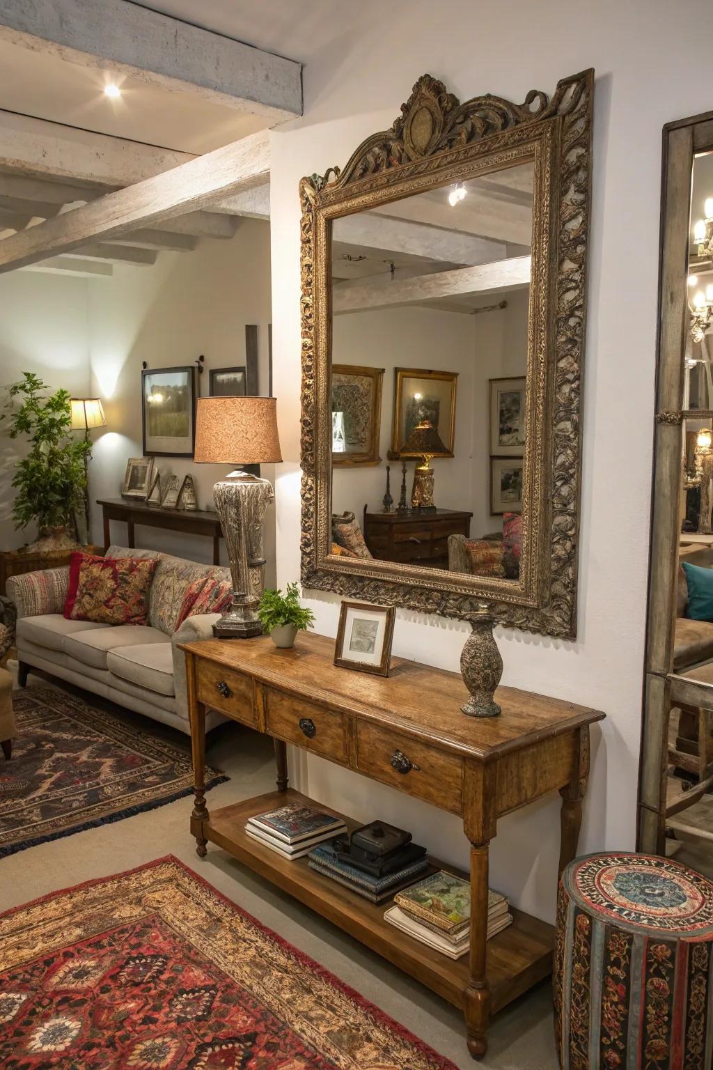 Vintage painting techniques can impart an antique charm to your mirror.
